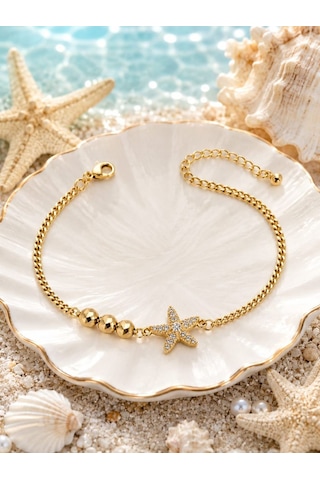 Cm Jewelry Parıltılı Deniz Yıldızı Bileklik Altın Cm Jewelry Parıltılı Deniz Yıldızı Bileklik Altın
