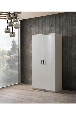 Çok Amaçlı 2 Kapaklı Mutfak Erzak Kiler Dolap 86x52x180 cm