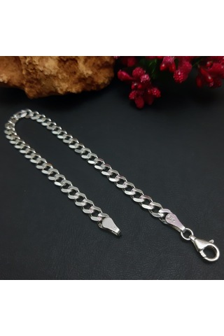 925 Ayar Gümüş Gurmet Model Erkek Bileklik 5.2 Mm