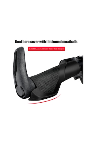 Xindoker Bisiklet Tutamak Kolu Yardımcısı, Tpr Kauçuk + Aluminyum Alyuminyum, Ergonomik Tasarım, Darbeleri Emici, Kaydırma Önleyici, 22.2 Mm Çaplı Direkler İçin Uygulanır Siyah
