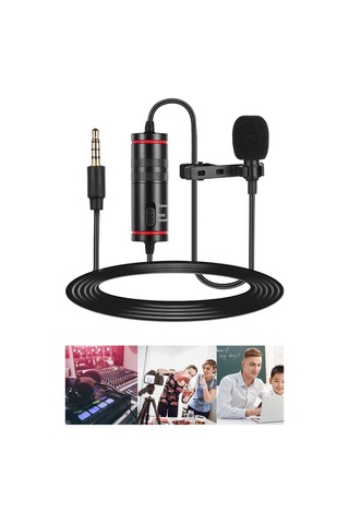 M1 Uyumlu Yaka Mikrofonu Dslr Cep Telefonu Pc Uyumlu Profesyonel Pilli Cızıltı Yapmayan Mikrofon