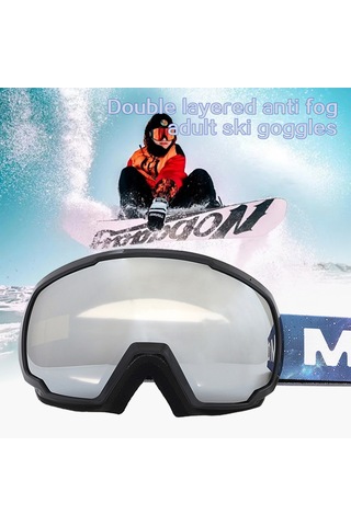 Snowmobile Binicilik Ve Açık Hava Maceraları İçin Ayarlanabilir Kayışa Sahip Uv Koruma Karşıbilim Anti-fog Ski Gözlükleri Yh709 White Full Revo Powder