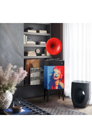Fennessy İ5 Bluetooth Hoparlörlü 110w Hi-fi Retro Pikap Plakçalar Turntable, Marilyn Monroe