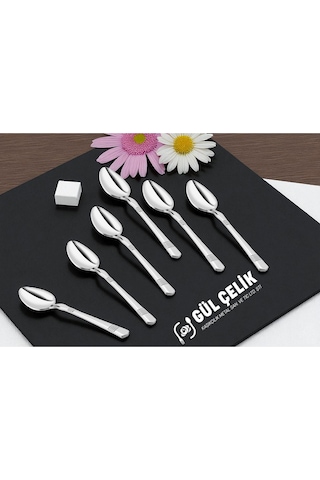 12 Kişilik Çay Kaşığı Alvina Model 304 Kalite 18/10 Paslanmaz Çelik 304 Paslanmaz Çelik