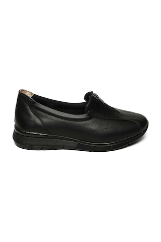 Bestello Bağcıksız Fermuar Detaylı Poli Taban Comfort 018-f226 Kadın Ayakkabı Siyah