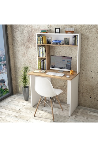 Robinhome Robin Home Cornelia No 2 Çalışma Masası Kitaplık Çam Beyaz