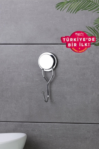 Okyanus Home Magic Fix İz Bırakmayan Sihirli Tekli Askı Krom