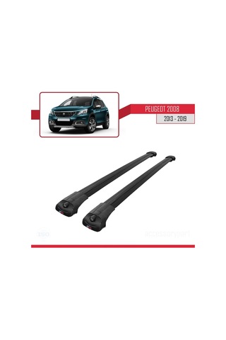 Peugeot 2008 2013-2019 Arası İle Uyumlu Ace-1 Ara Atkı Tavan Barı Siyah