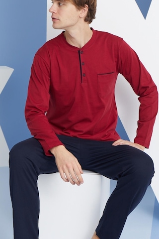 Kly Erkek Uzun Kol Midi Yaka Bordo Pijama Takımı C9t2n5o0 001