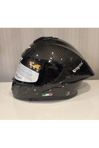 Kask Sway 861f D Carbon Parlak Siyah