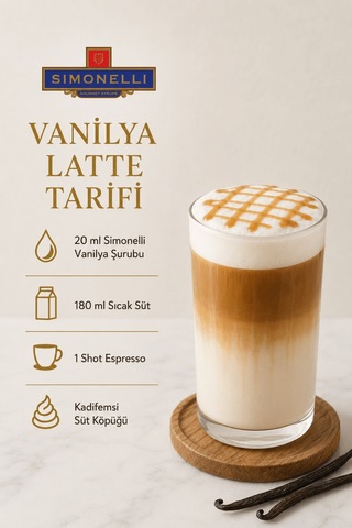 Simonelli Vanilya Kahve Şurubu 70 ML + Pompa