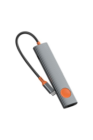 Wiwu Wi-hb8007 Travel Serisi 7in1 Hdmı 4k 60hz Girişli 100w Pd Type-c Hub Bağlantı İstasyonu Gri