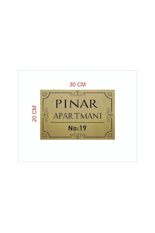 Gold Apartman İsimliği Aparman Tabelası Metal Aliminyum