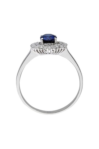 Sirius Pırlanta Ve Oval Safir Taşlı Anturaj Yüzük 0823R0172