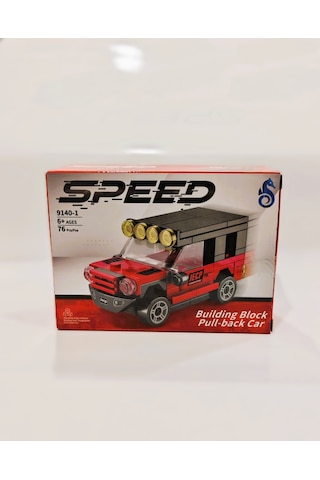Speed Stil Araba Süper Yapı Blokları Modeli Yarış Arabası Model Kırmızı