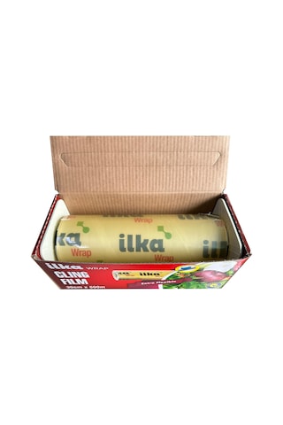 İlka Şeffaf Mutfak Rulo Streç Film Folyo - 30 Cm. X 500 Metre - Gıdaya Uygun - 5 Paket