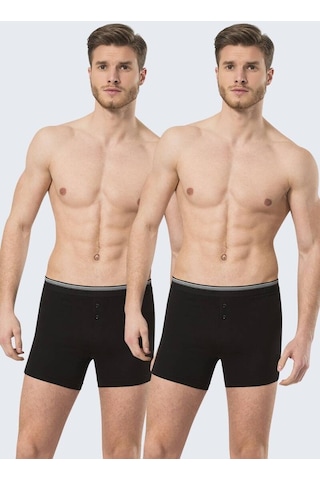 Türen Erkek Likralı Düğmeli Boxer 2Li Paket 001
