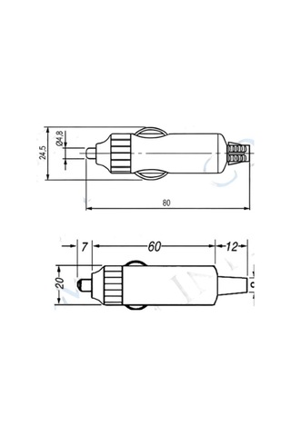 Ic-246b-3 Çakmak Fişi Ledsiz Sigortasız