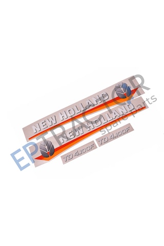 New Holland Td4.100f Yan Yazı Takımı Kaporta Etiketi Sağ - Sol Kaput Sticker Seti