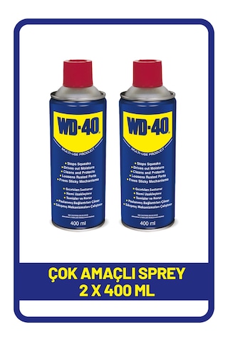 WD-40 Yağlayıcı ve Pas Sökücü Sprey 2 x 400 ML (2 adet)