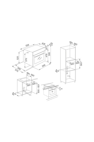 Franke Smart Linear FSL 86 H BK Nero 71 LT Ankastre Fırın