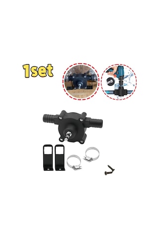 Boatshop1 1 Set Siyah Mini Manuel Elektrikli Su Pompası Matkabı Taşınabilir El Matkap Gücü Su Pompası Sıvı Transfer Pompası Benzin Dizel Su İçin