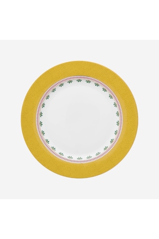Sarı Porselen Yemek Tabağı 26,5 Cm