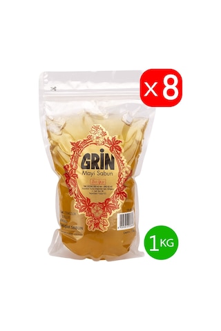 Parlatıcı Jel Arap Sabunu, 8 adet 1 KG Ayçiçek Yağlı Macun Formunda Sabun (Toplam 8 KG)