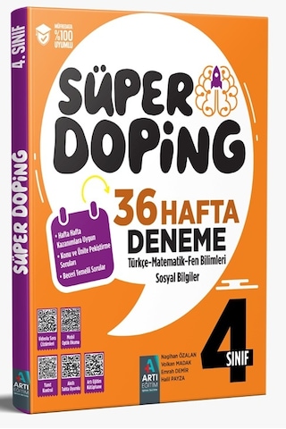 Artı Eğitim 2025 4. Sınıf Süper Doping 36 Hafta Deneme