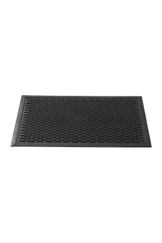 Dış Kapı Paspası, Siyah Pvc, 45x70 Cm, Dayanıklı Açık Bej