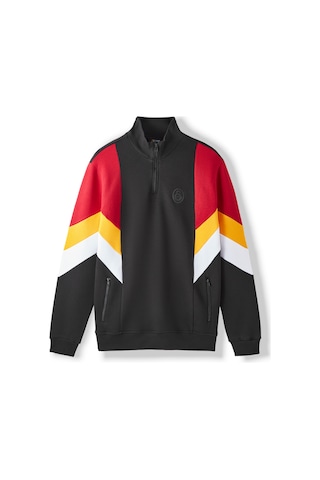 Gsstore Galatasaray Erkek Yarım Zip Hoodie E252116 Siyah