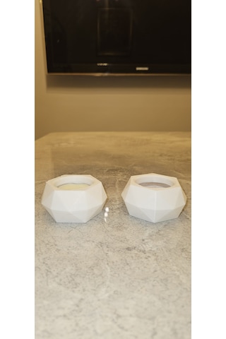 3d Baskı Geometrik Tealight Mumluk - 3'lü Dekoratif Set 3d Baskı Geometrik Tealight Mumluk - 3'lü Dekoratif Set