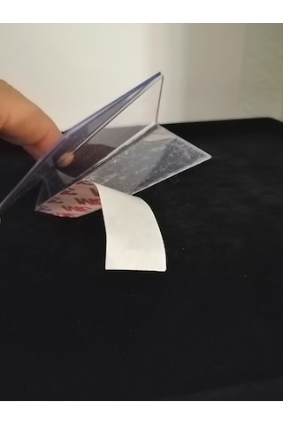 10 Adet Pvc Etiketlik 10x4 Cm Arkaya Yatık Yapışkanlı Raf Önü