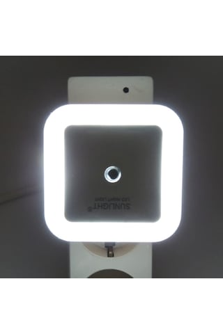 Kare Led Gece Lambası 0,5W Işıklı Fişli Fotosel Sensörlü 5 Adet