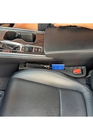 Shineyee Otomobil Koltuk Arası Doldurucu - Esnek Ve Dayanıklı Deri Kaplama, Kolay Takılır, Evrensel Uyumlu Siyah