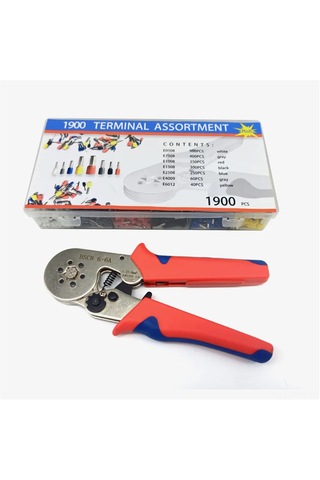 Tenfowee "profesyonel 0.25-6mm Hsc8 6-6a Kablo Pense Seti + 1900 Adet Konektör" Hsc8 6-6a+1900
