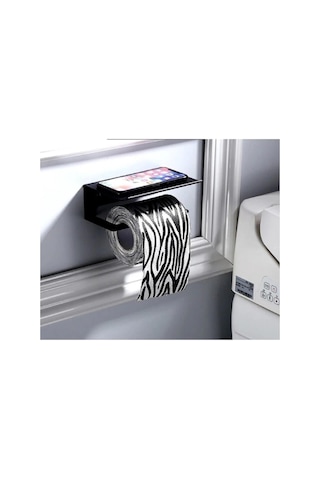 Buççin Online Mağaza Dekoratif Metal Banyo Wc Kağıt Rulo Peçetelik Tuvalet Banyo Peçete Askısı Metal Siyah Çok Renkli