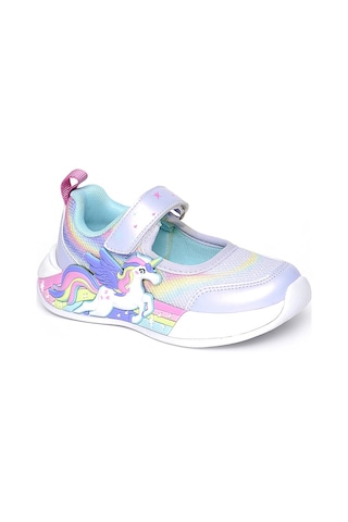 Pepino 2203 Cırt Cırtlı Kız Çocuk Ayakkabısı - 3 Boyutlu Unicorn Figürlü, Gökkuşağı Detaylı Ve Işıltılı Günlük Sneaker 26y Lila