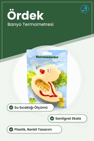 Ördek Şeklinde Banyo Termometre Su Sıcaklığı Ölçer Plastik Renkli