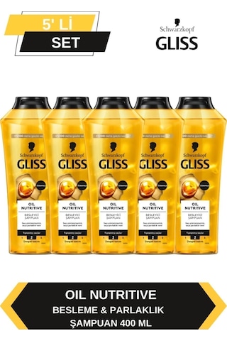 Oil Nutritive Şampuan 400ml X 5'li Set