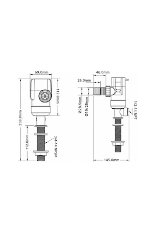 Seaflo Çek Valfli Dikey Livar Pompası 1100 GPH 12V