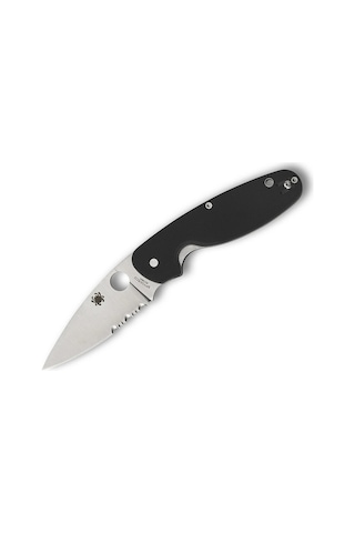 Spyderco Emphasis Black G-10 Combinationedge Kamp Çakı Siyah