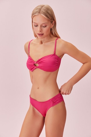 Suwen Begonvile Burgulu Straplez Bikini Üst Sb25615144d144 Begonvil