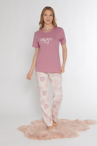 Kısa Kol Yazlık Pijama Takımı Dowry 08-132 K.pembe