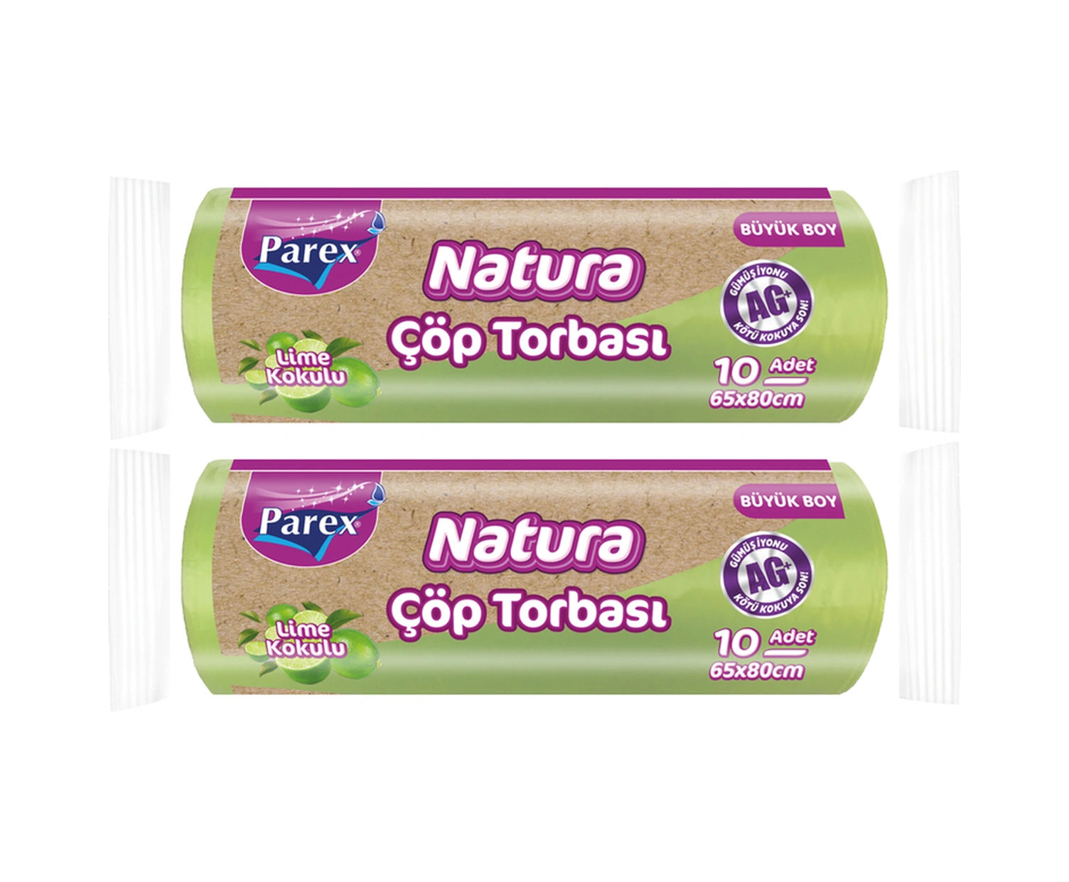 Natura 10'lu Çöp Torbası Büyük Boy 65 X 80 Cm İkili Paket