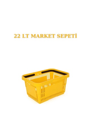 10 adet 22Litre Market ve Alışveriş Sepeti, Saplı Market Sepeti S