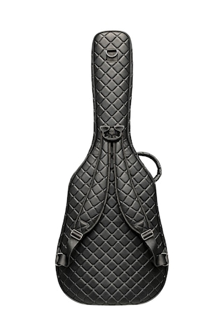 Klasik Gitar Çantası-kılıfı-kalın-gigbag-siyah Kapitoneli-suni Deri