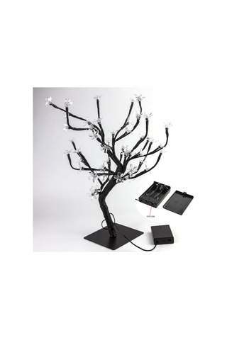 Kiraz Çiçeği Bonsai Ağacı, 48 Sıcak Beyaz Led Işık, Özelleştirilebilir Şekiller İçin Esnek Dallar Ve Pille Çalışan Gece Lambası İle Mekanınızı Süsleyin Çok Renkli