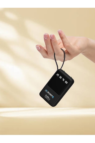 Enerx ENR-P10DC 10.000 Mah 2.1A Dahili Kablolu Led Aydınlatmalı Powerbank