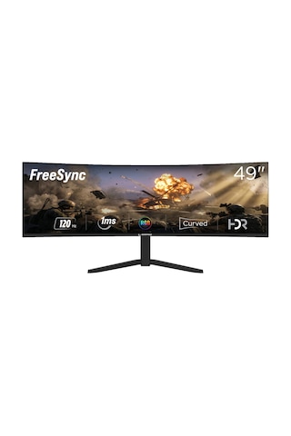 Rampage Cyclops Cy49rq120 49 120hz 1ms Fast Va Hdr Freesync 5120 1440 Rgb Pc Curved Oyuncu Monitörü